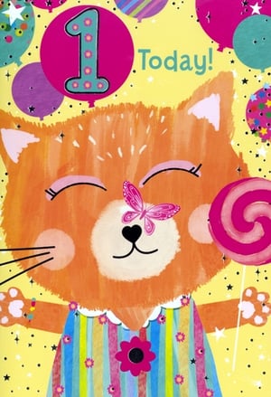 A pink birthday card with a butterfly and the words "Happy Birthday."