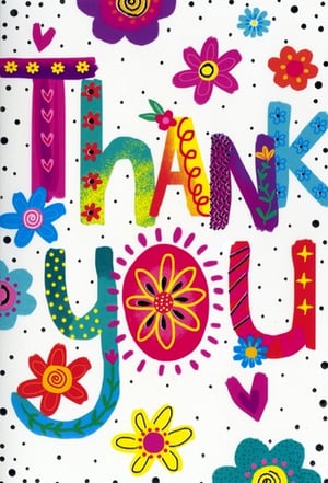 Express your heartfelt appreciation with our vibrant 'Thank You' cards from Simon Elvin. This delightful design features the words "THANK YOU" in a playful, multi-coloured font, each letter adorned with unique patterns like flowers, polka dots, and stripes. Cheerful blossoms in a kaleidoscope of colours and subtle black dots on a crisp white background complete this joyful look. Perfect for any occasion where gratitude is due, these eye-catching cards are sure to bring a smile to both sender and receiver. Stock up on this popular choice, available in a convenient pack size of 1x6, and offer your customers a truly charming way to say thanks.