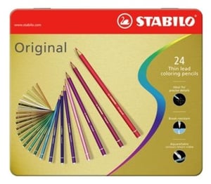 Discover the joy of colouring with the Stabilo Original Metal Box 24 Colouring Pencils. This fantastic set comes in a sturdy metal box, protecting your vibrant collection of 24 colours. Each pencil boasts a thin lead, making them ideal for precise details and intricate artwork. You'll appreciate their break-resistant quality, ensuring a smooth and uninterrupted creative flow. What's more, these versatile pencils are aquarellable, allowing you to achieve beautiful watercolour effects with ease. Perfect for artists, students, or anyone who loves to draw, these Stabilo Original pencils offer quality and versatility in one brilliant package.