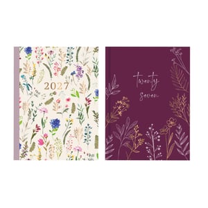 two covers of a diary for the year 2025