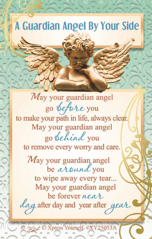 Offer your customers a truly heartwarming sentiment with our "A Guardian Angel By Your Side" card from Xpress Yourself. This beautiful card features a serene golden cherub angel, set against an elegant teal and gold background. The touching verse wishes for a guardian angel to go before, behind, around, and forever near, providing comfort and reassurance. It’s perfect for anyone needing a little extra support or a thoughtful reminder of care. Ideal for gifting on special occasions or simply to show you're thinking of someone. Available in a convenient pack of 6, these cards are a wonderful addition to any gift shop or stationery collection.