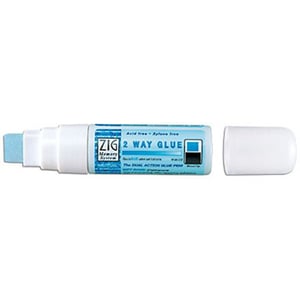 A tube of Zig 2-Way Glue with a white cap.
