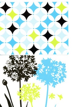 A silhouette of a dandelion with a geometric pattern is behind it.