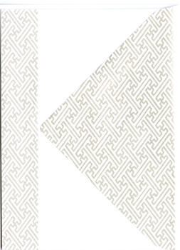 A piece of paper with a geometric pattern on it.