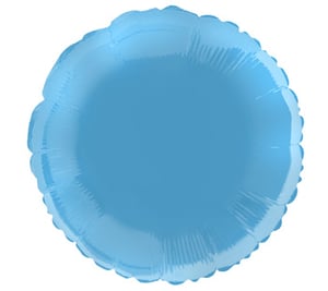 A light blue circular balloon on a white background.