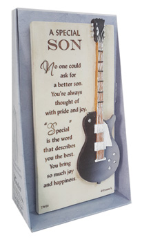 A card with a guitar on it for a special son.