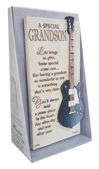 A card that says "a special grandson" on it.