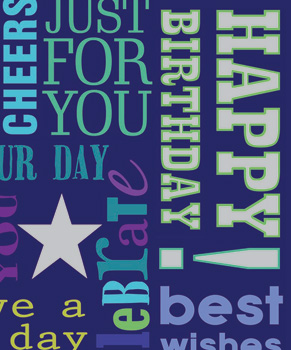 A birthday card that says cheers just for you on your day and happy birthday.