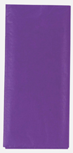 A purple plastic bag is sitting on a white surface.