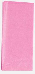 A piece of pink tissue paper on a white background.