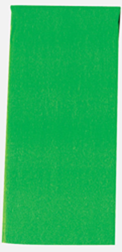 A green piece of paper is sitting on a white surface.