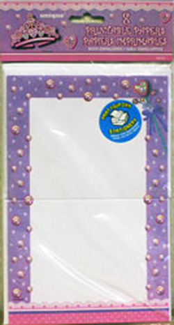A package of envelopes with a princess theme is need.