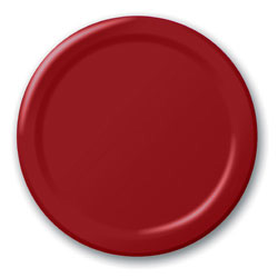 A red circle on a white background with a shadow is grammatically correct.