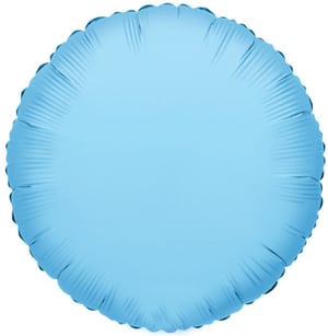 A light blue circular balloon on a white background.