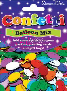 A packet of confetti balloon mix by Simon Elvin.