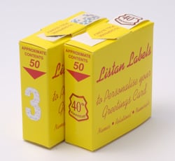 Two yellow boxes that say "liston labels" on them.